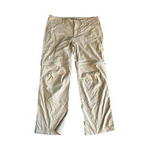 Guide Series Womens‎ Size 14 Zip Off Nylon Pants Shorts Cargo Pockets Beige